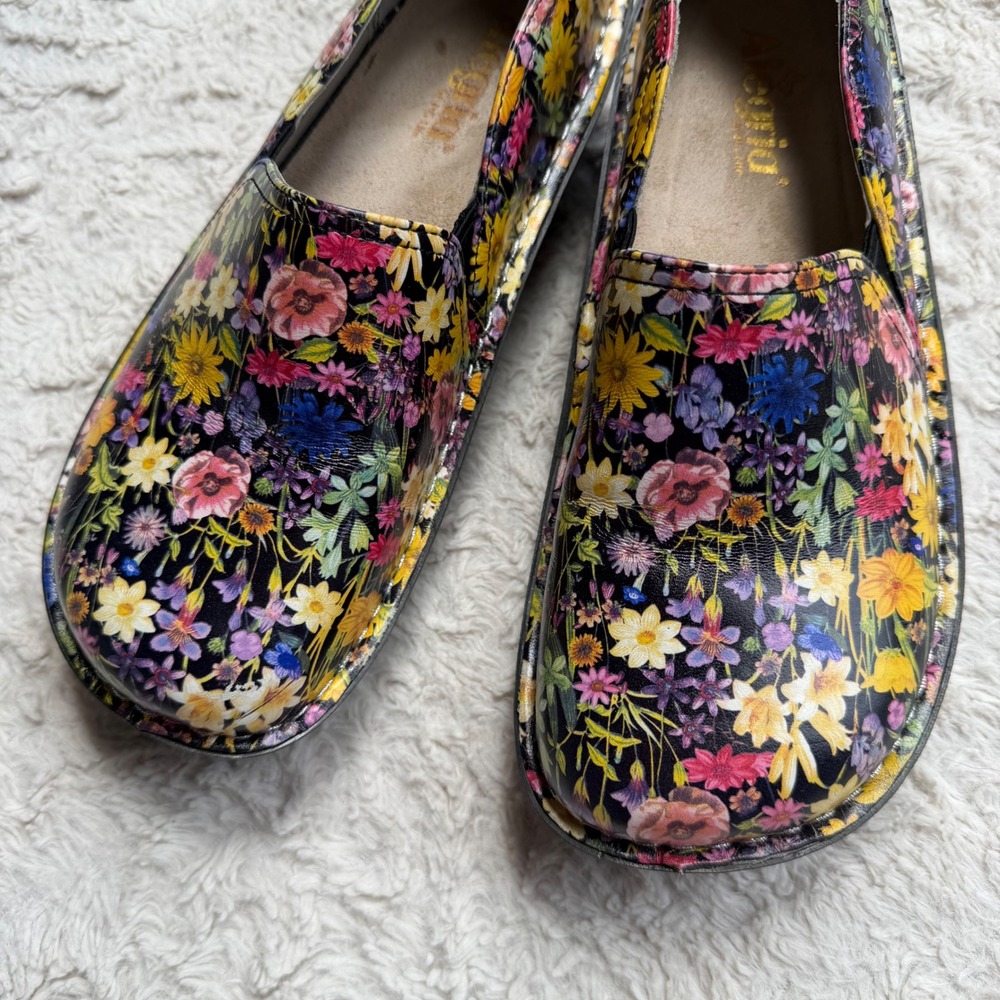 Alegria Debra Floral Leather Professional Nursing Clogs Shoes DEB-420 EU 39 - Picture 6 of 12